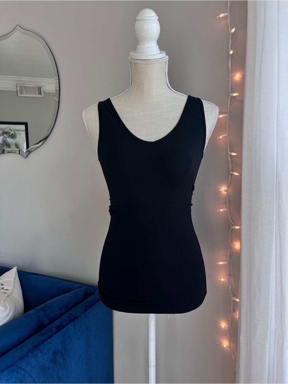 skinnygirl black shapewear tank size small
